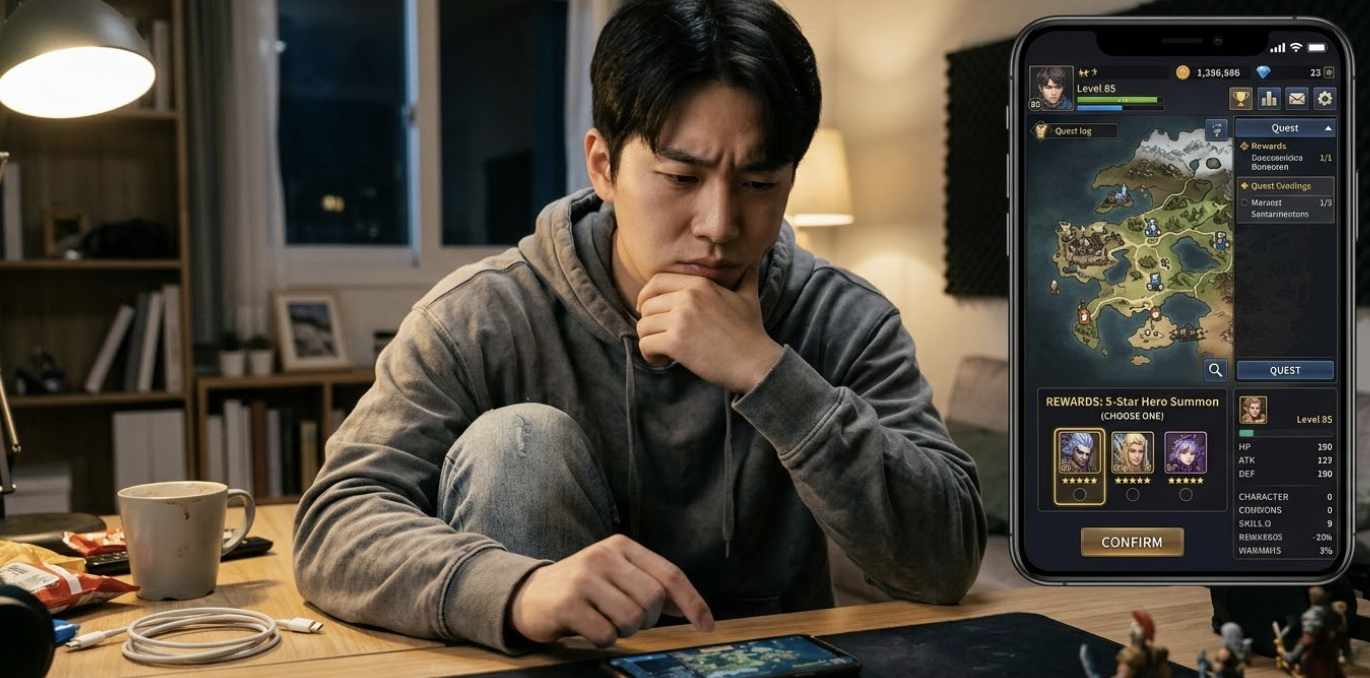 갓오브하이스쿨 체인지 쿠폰 사용 전 고민하는 유저의 실제 후기 분위기