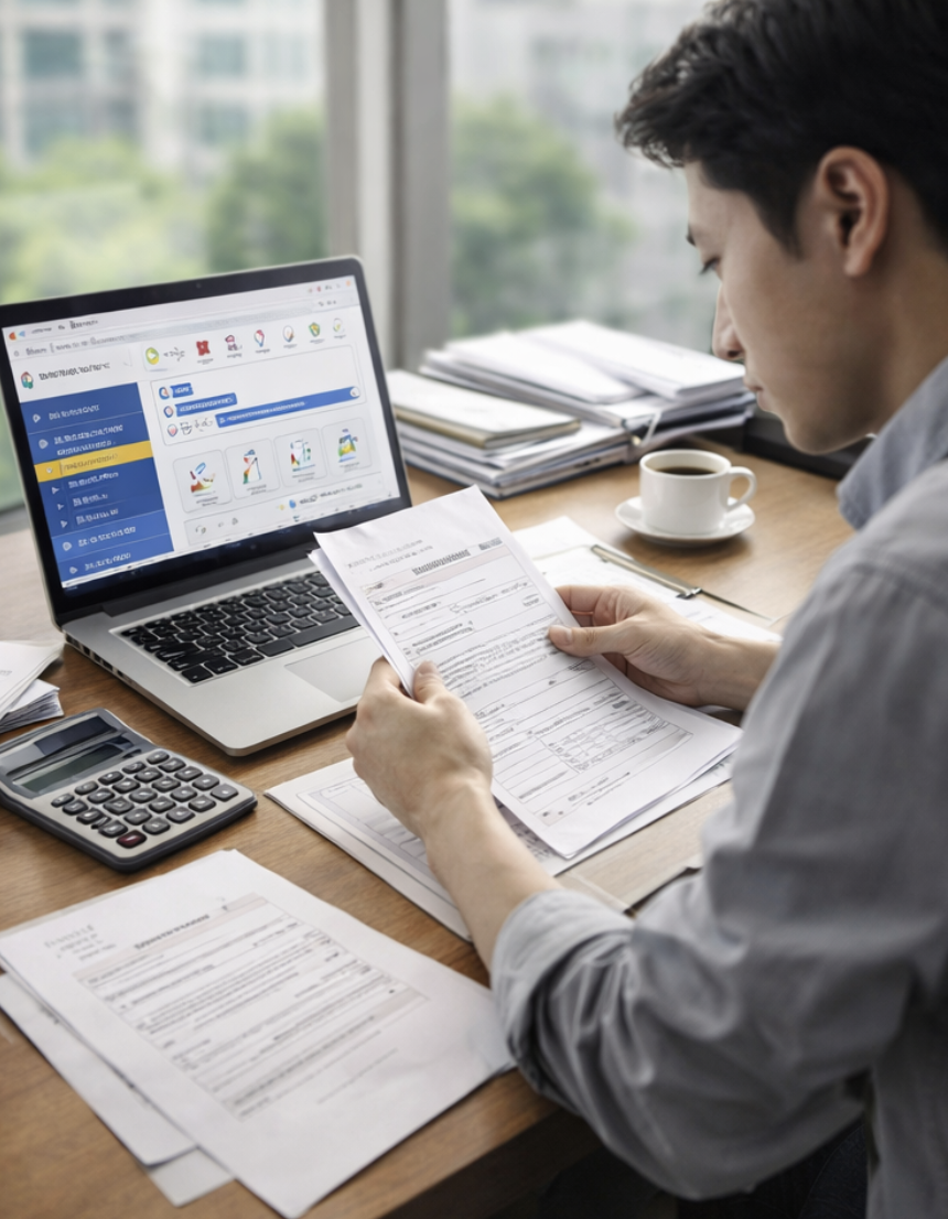 개인사업자 소득금액증명원 발급 전 서류 기준 확인