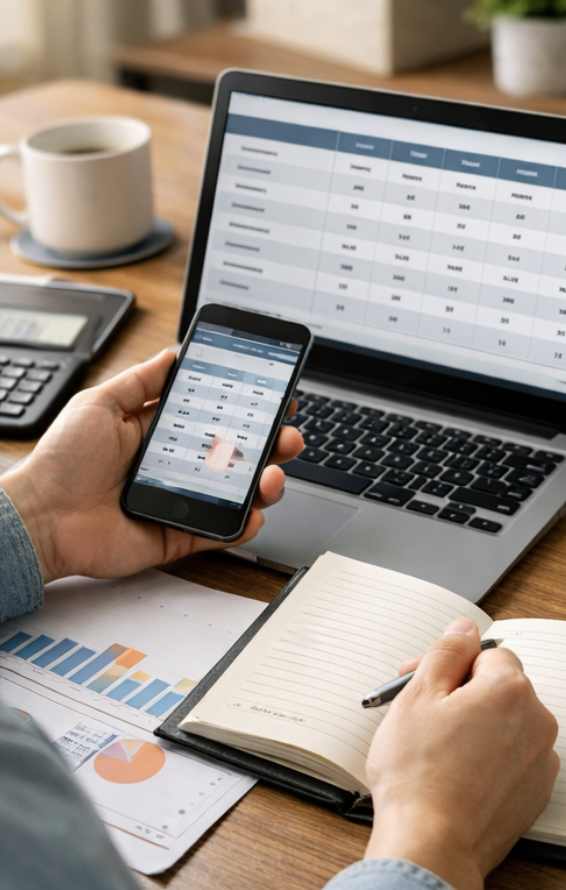 알뜰폰 허브 요금제를 처음 비교하며 데이터와 통화 조건을 살펴보는 분위기