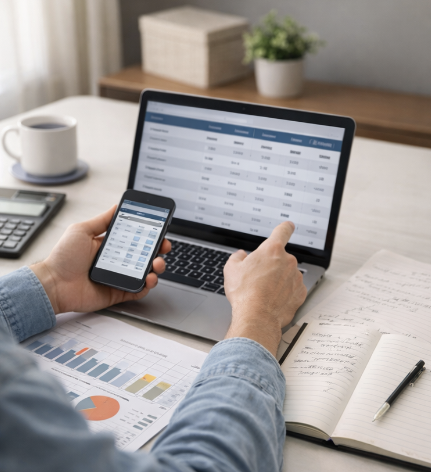 알뜰폰 허브 모요에서 요금제 조건을 비교하는 분위기