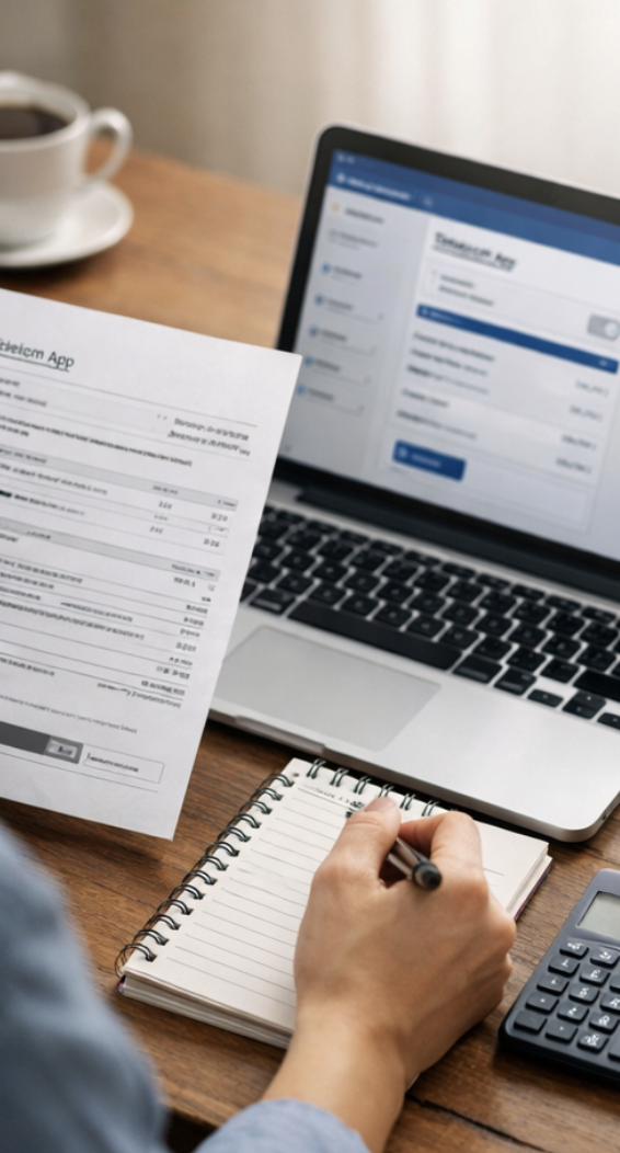 알뜰폰 사업자 확인 후 청구서와 앱 정보를 비교하며 정리