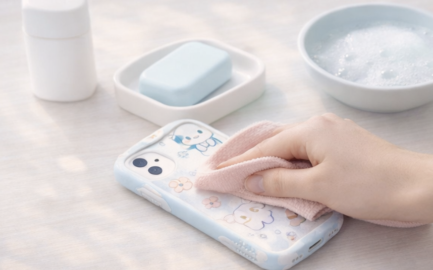 시나모롤 키즈폰 케이스를 위생적으로 관리