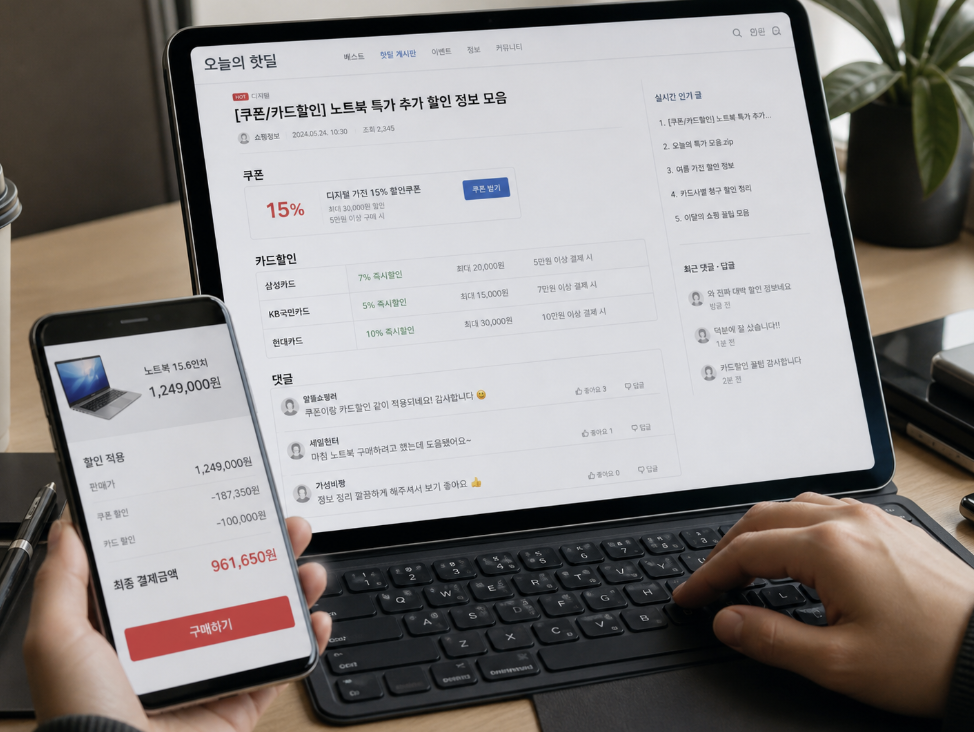 펨코핫딜 글에서 광고성 여부와 사용자 반응을 비교