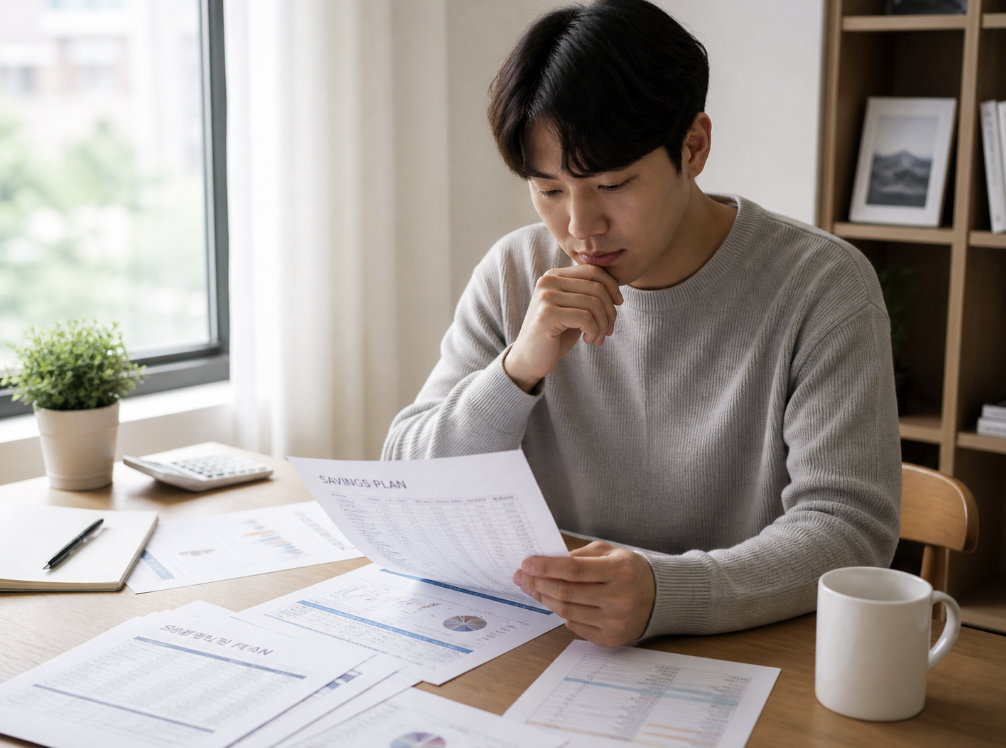 대구 청년희망적금과 전북 청년희망적금 관련 서류를 놓고 비교