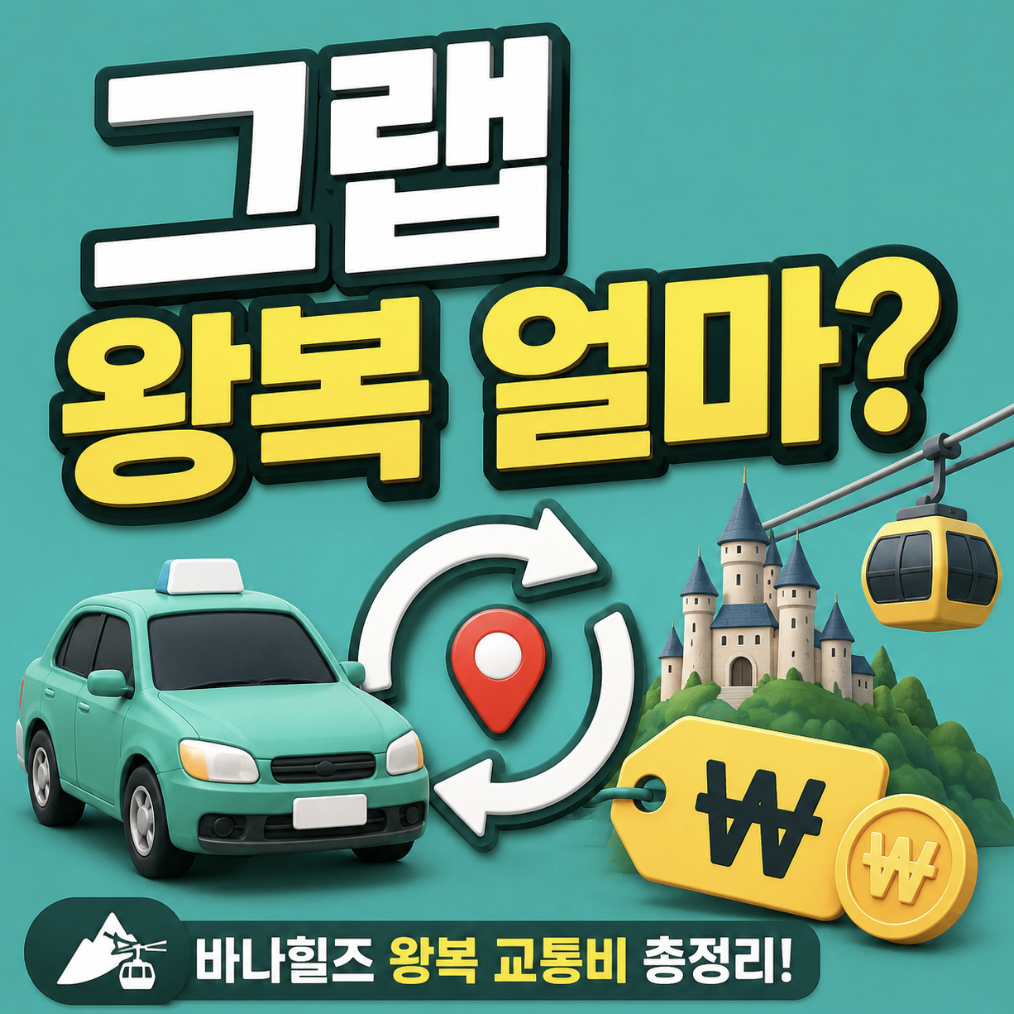 “요금 어떤 게 이득일까?” 가격별로 비교 후 판단한 이동 기준 (베트남 다낭 바나힐 가는법 그랩 왕복 비용)