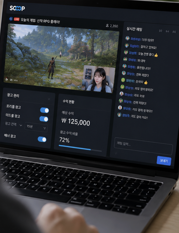 치지직 그리드 오해와 광고 차단 판단 지점을 설명하는 개념 이미지