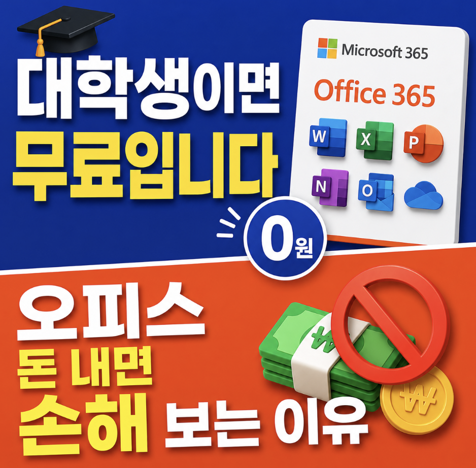 “아직도 돈 내고 쓰세요?” MS OFFICE 365 대학생이 무료로 쓰는 사람들만 알고 있던 방법 공개합니다