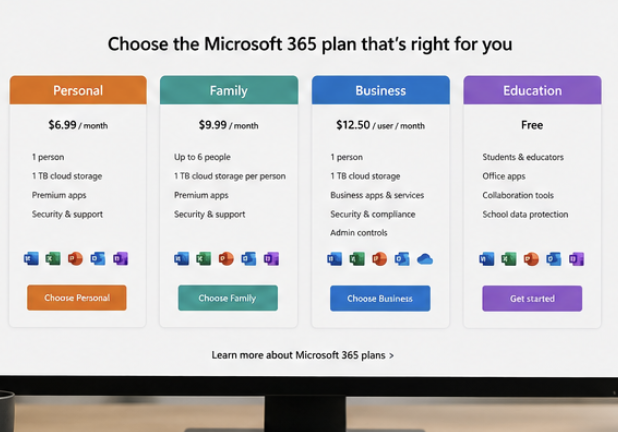 MS OFFICE 365 설치 후 Word, Excel, PowerPoint, OneDrive를 여러 기기에서 활용하는 모습