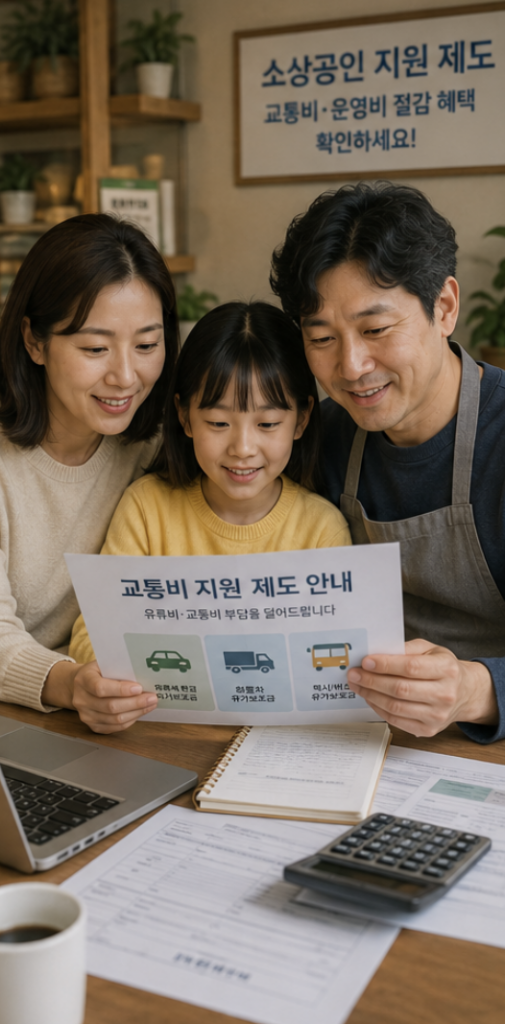 유류비 지원과 차량 유지비 절감 방법을 함께 비교하는 자연스러운 생활 이미지