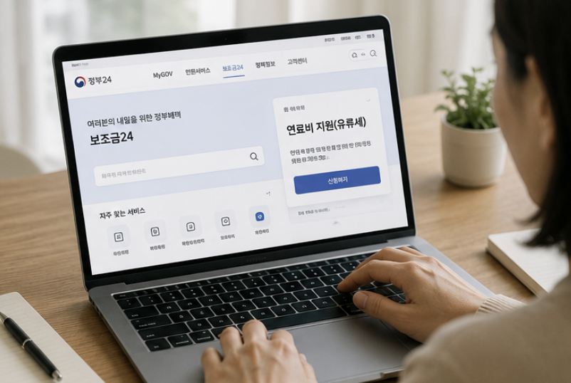 2차 유가지원금 신청방법 준비를 위해 신분증과 자동차등록증을 정리한 모습