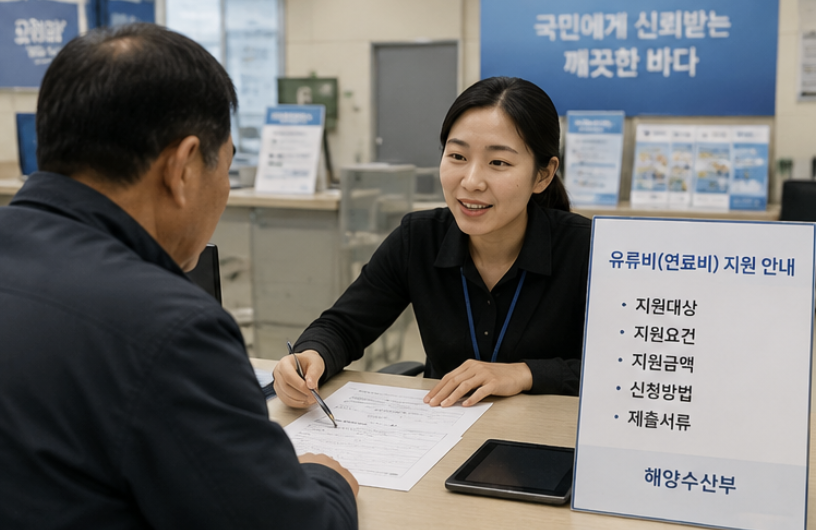 2차 유가지원금 조회 결과를 확인한 뒤 신청 절차를 정리하는 자연스러운 상담 장면