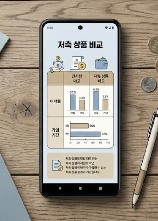 청년미래적금 정부 기여금 지급 조건을 은행 앱 화면에서 꼼꼼히 읽고 있는 청년의 손과 스마트폰 클로즈업, 밝은 자연광