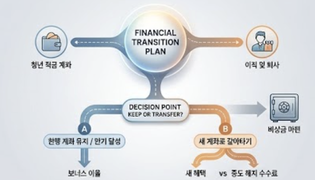 청년미래적금 퇴사 후 중도해지와 납입 유지 여부를 결정하기 전에 확인하는 생활비와 비상자금 계획