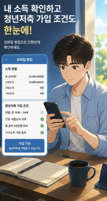 청년미래적금 무직 조건을 최근 퇴사자, 취업준비생, 알바생, 프리랜서와 소득 없는 청년으로 구분한 체크리스트 이미지