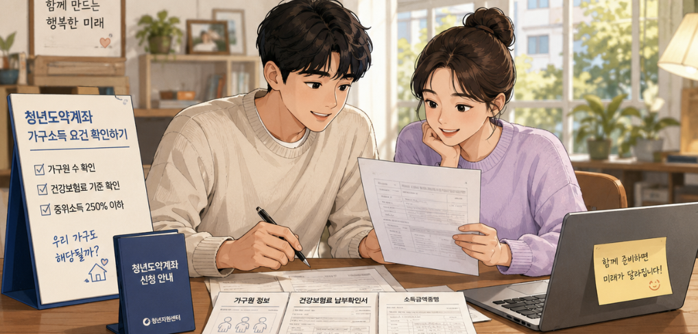 직장인 총급여, 프리랜서 종합소득, 소상공인 매출과 가구소득처럼 청년미래적금 조건은 소득 형태별로 확인자료가 달라질 수 있습니다.