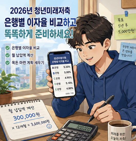 청년미래적금 일반형 6%와 우대형 12% 정부기여금을 월 50만원 납입 기준으로 비교한 이미지